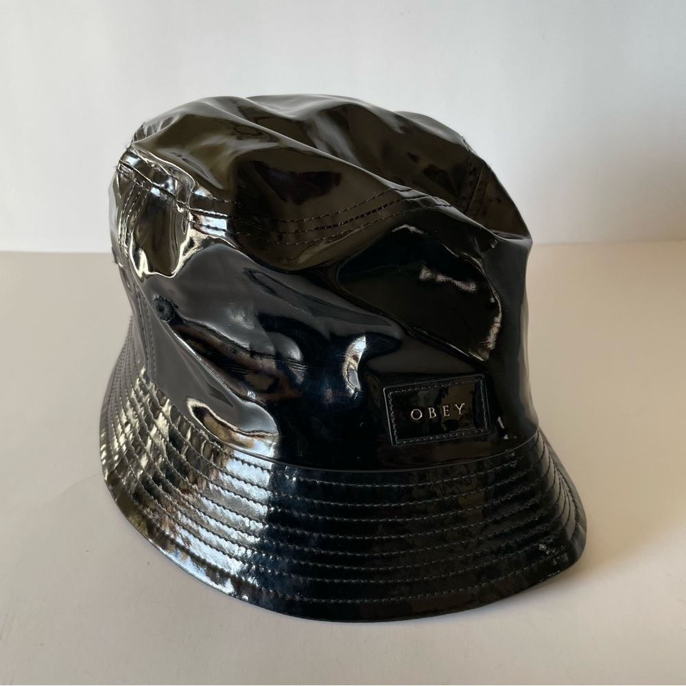 Obey Black Patent Buckle Hat OS
